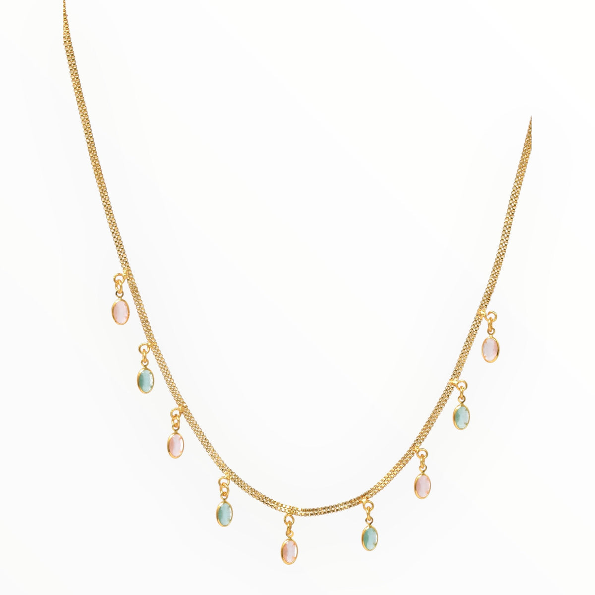 Luxury Multilayer Pearl chain maala  with Gemstone Detailing