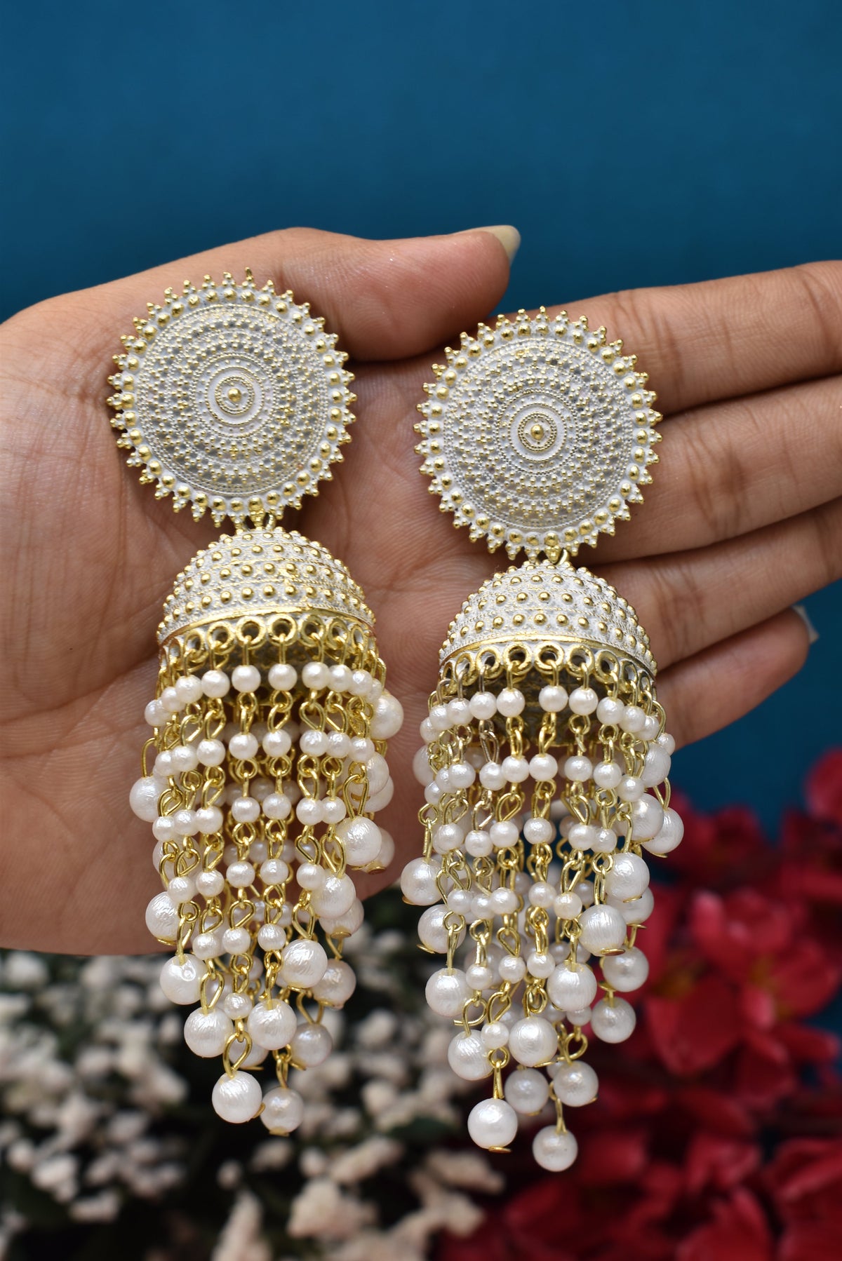 kundan jhumka,meenakari earrings,kahmiri earring,chandbali,chandelier earrings, dome jhumkas,pearl cluster jhumka, long earrings,heavy earrings,big earrings,designer earrings,latest design,new design