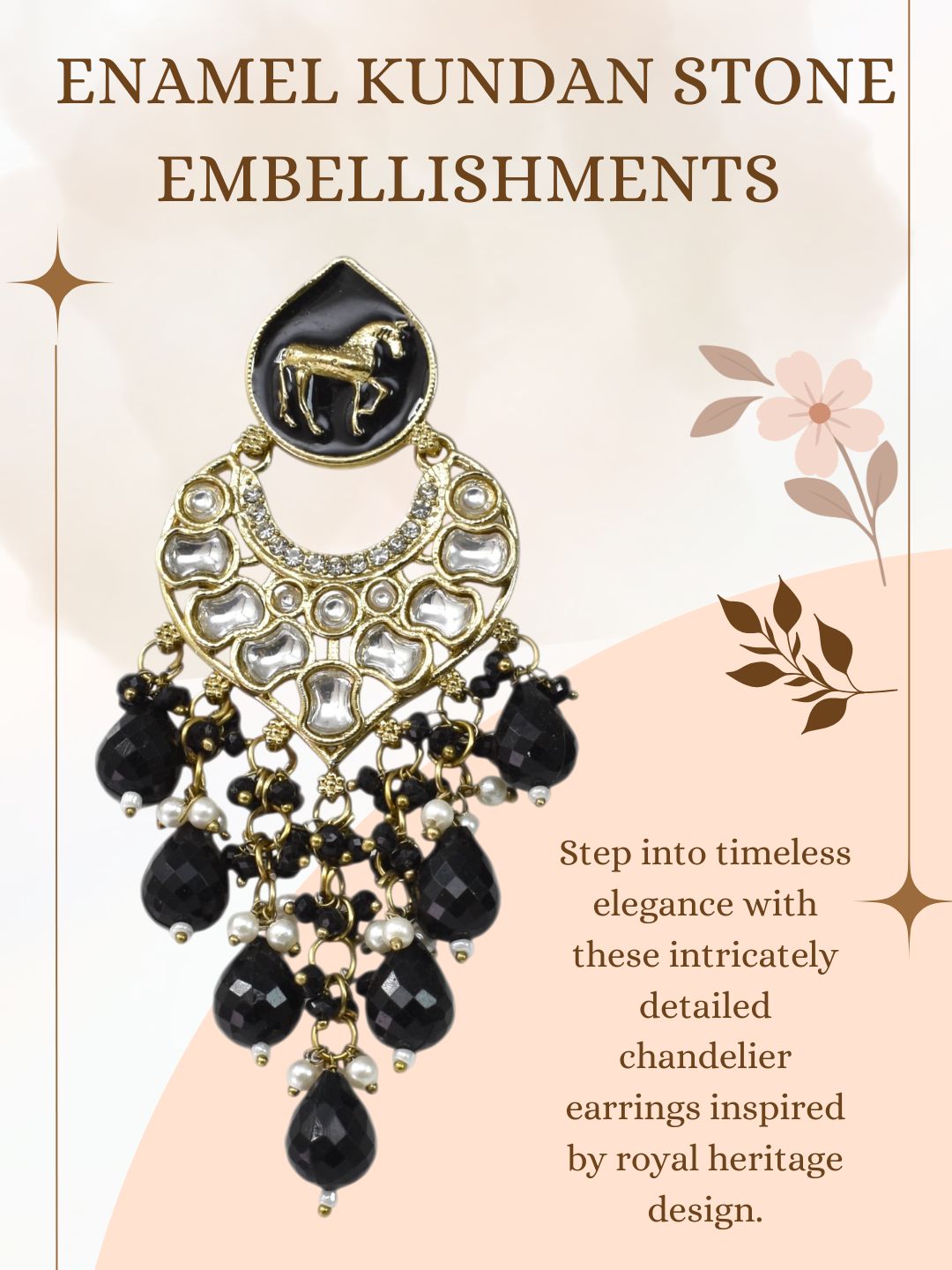Gold Plated Traditional Kundan Drop Earrings for Women, Statement Chandbali Style Earrings with Stone Work and Beaded Dangling Drops, Festive Wedding Party Long Dangler Earrings-01