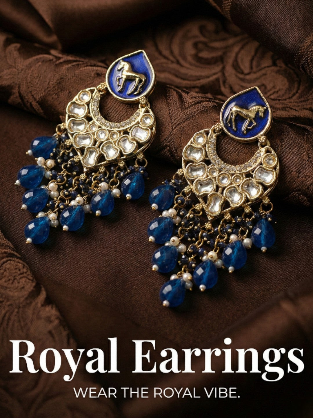 Gold Plated Traditional Kundan Drop Earrings for Women, Statement Chandbali Style Earrings with Stone Work and Beaded Dangling Drops, Festive Wedding Party Long Dangler Earrings-02