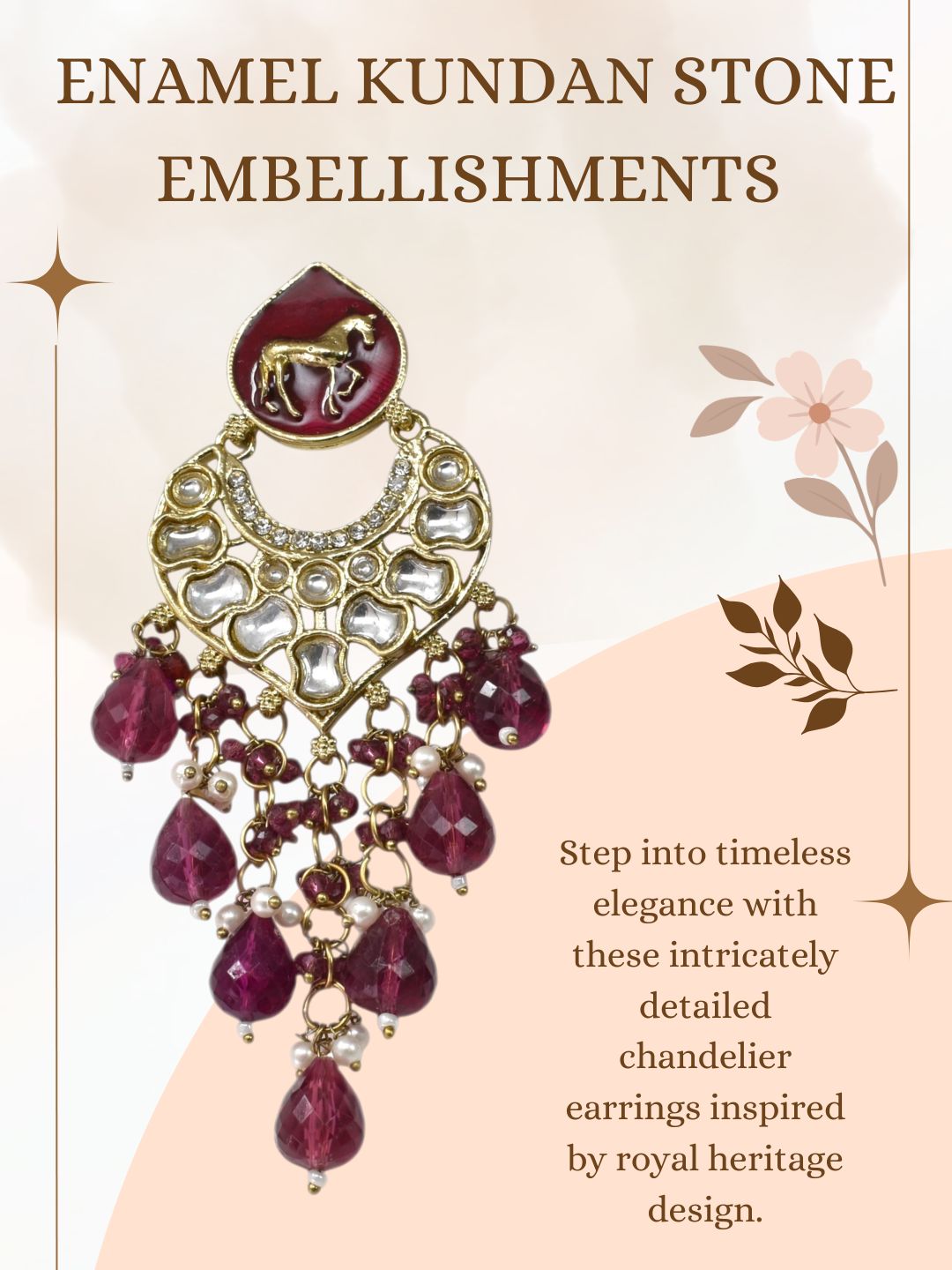 Gold Plated Traditional Kundan Drop Earrings for Women, Statement Chandbali Style Earrings with Stone Work and Beaded Dangling Drops, Festive Wedding Party Long Dangler Earrings-05