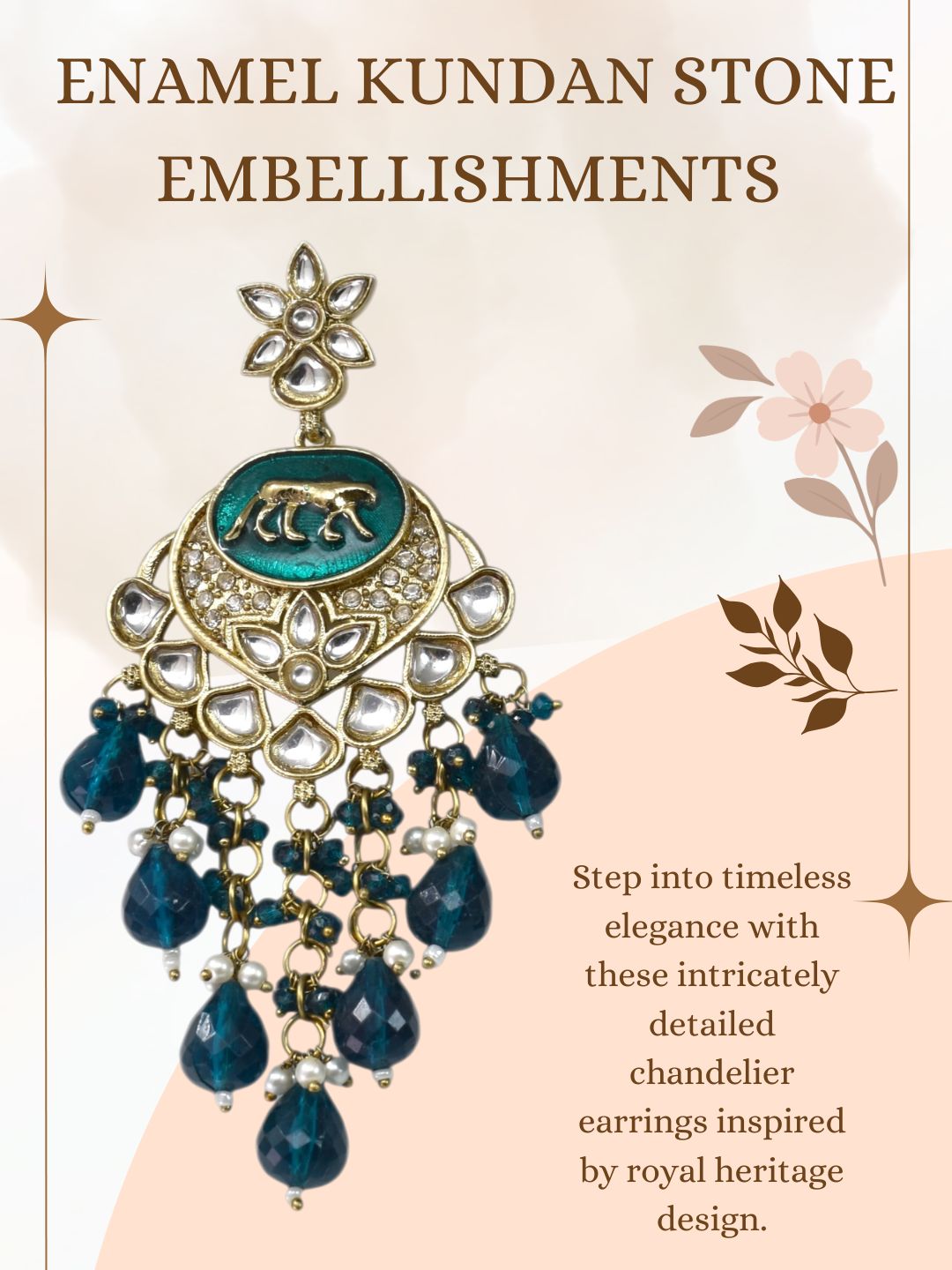 Gold Plated Traditional Kundan Drop Earrings for Women, Statement Chandbali Style Earrings with Stone Work and Beaded Dangling Drops, Festive Wedding Party Long Dangler Earrings-12