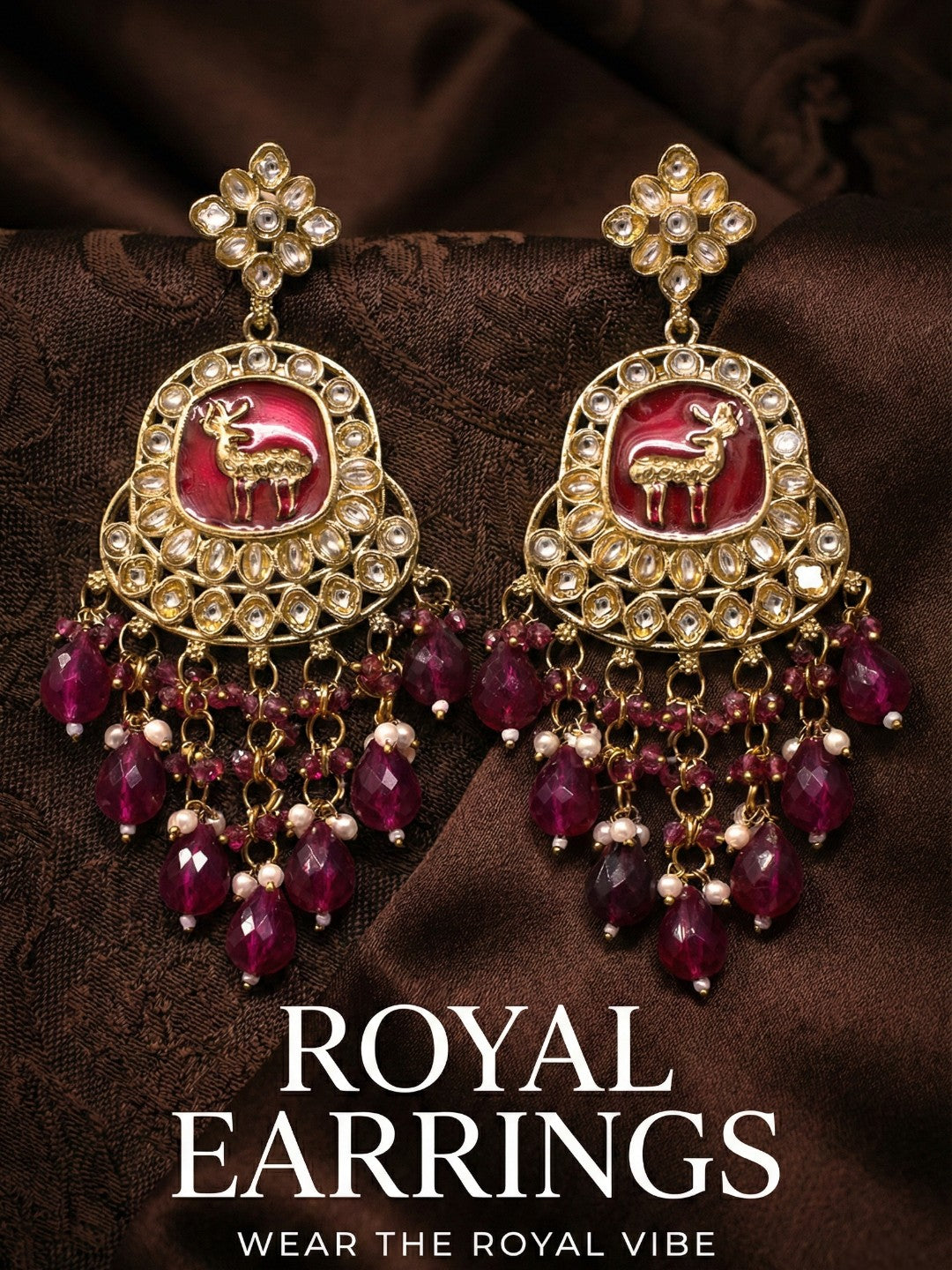 Gold Plated Traditional Kundan Drop Earrings for Women, Statement Chandbali Style Earrings with Stone Work and Beaded Dangling Drops, Festive Wedding Party Long Dangler Earrings-18