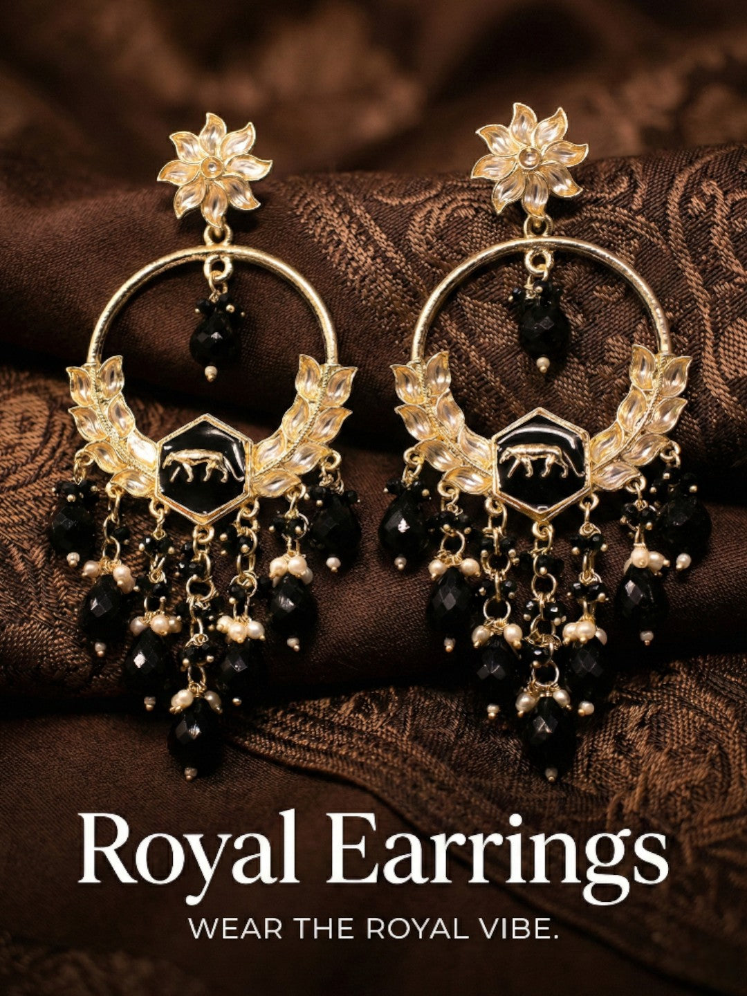Gold Plated Traditional Kundan Drop Earrings for Women, Statement Chandbali Style Earrings with Stone Work and Beaded Dangling Drops, Festive Wedding Party Long Dangler Earrings-21