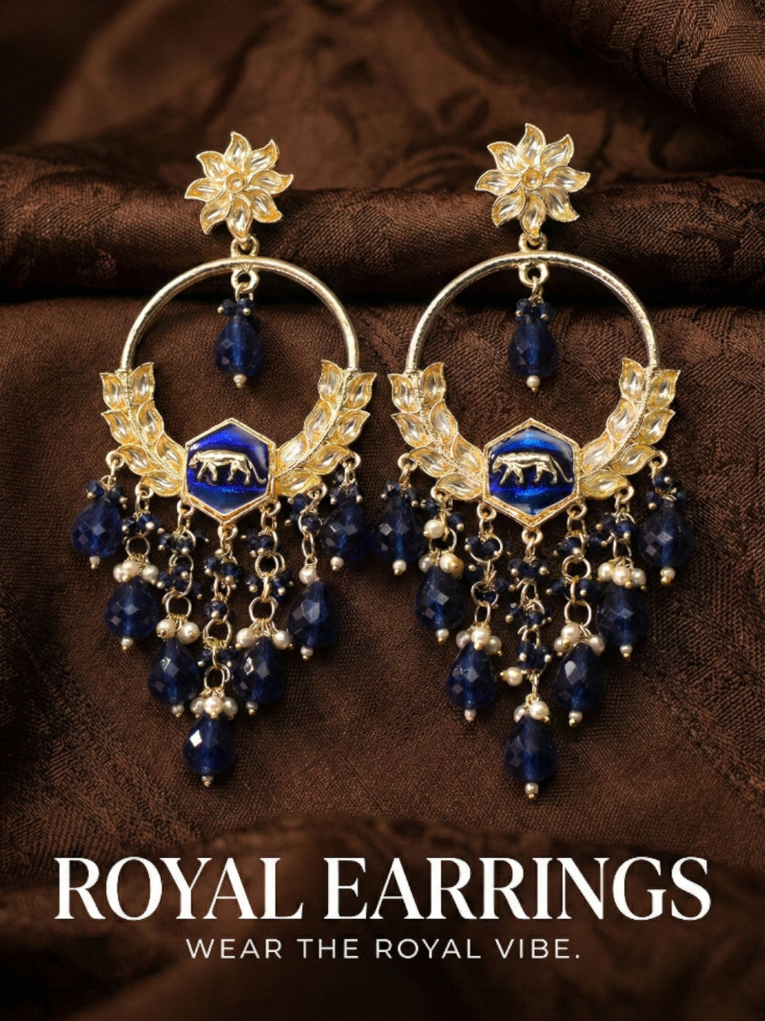 Gold Plated Traditional Kundan Drop Earrings for Women, Statement Chandbali Style Earrings with Stone Work and Beaded Dangling Drops, Festive Wedding Party Long Dangler Earrings-22