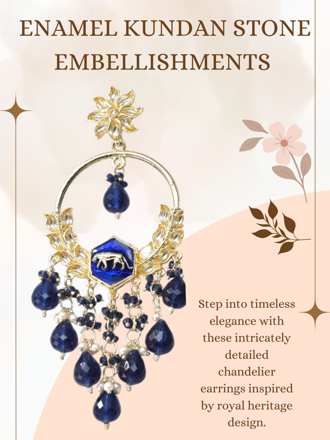Gold Plated Traditional Kundan Drop Earrings for Women, Statement Chandbali Style Earrings with Stone Work and Beaded Dangling Drops, Festive Wedding Party Long Dangler Earrings-22