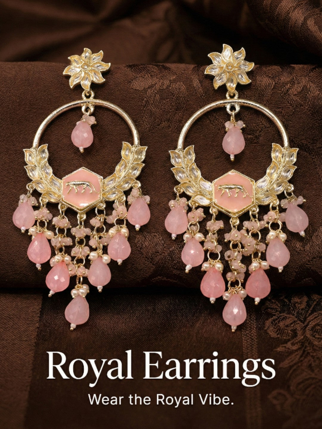 Gold Plated Traditional Kundan Drop Earrings for Women, Statement Chandbali Style Earrings with Stone Work and Beaded Dangling Drops, Festive Wedding Party Long Dangler Earrings-23