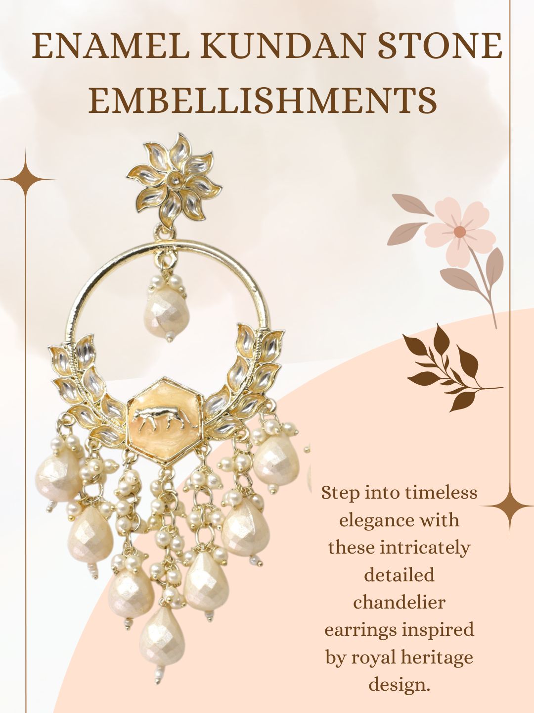 Gold Plated Traditional Kundan Drop Earrings for Women, Statement Chandbali Style Earrings with Stone Work and Beaded Dangling Drops, Festive Wedding Party Long Dangler Earrings-24