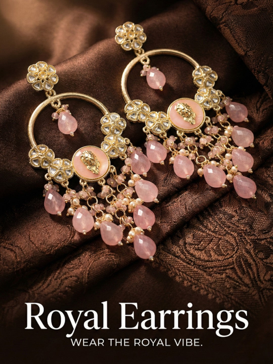 Gold Plated Traditional Kundan Drop Earrings for Women, Statement Chandbali Style Earrings with Stone Work and Beaded Dangling Drops, Festive Wedding Party Long Dangler Earrings-29