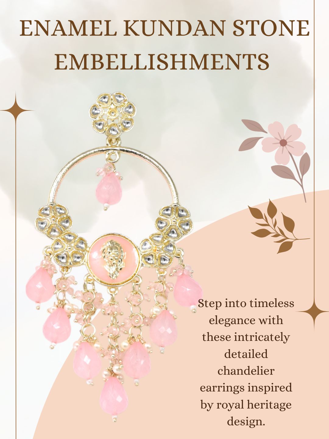 Gold Plated Traditional Kundan Drop Earrings for Women, Statement Chandbali Style Earrings with Stone Work and Beaded Dangling Drops, Festive Wedding Party Long Dangler Earrings-29