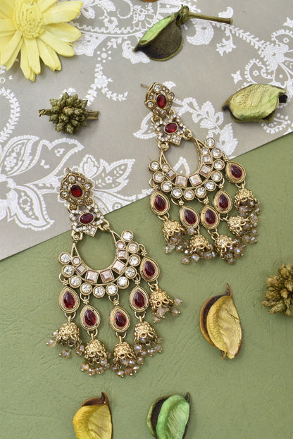 Partywear-earrings,chandeliar,partywear,Kashmiri earring-EAR-CFB-S01