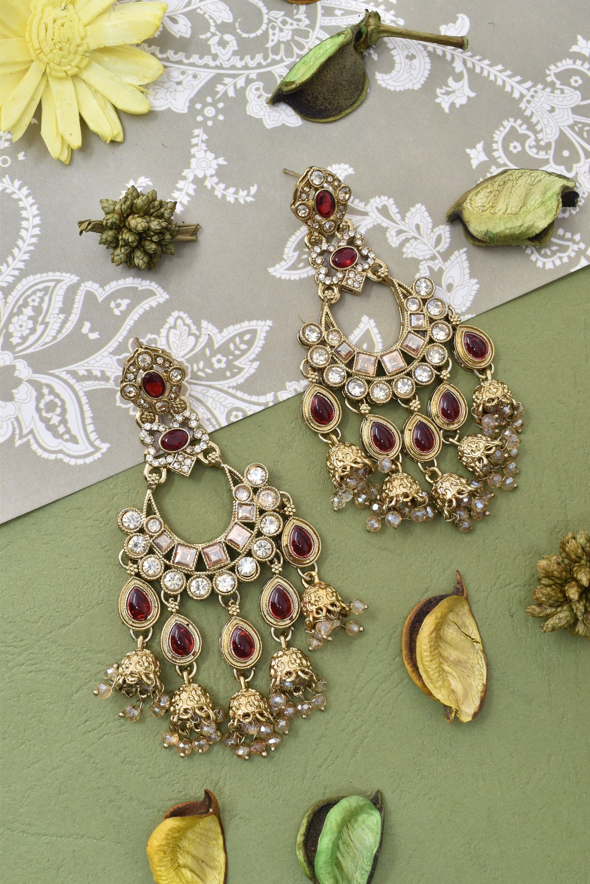 Partywear-earrings,chandeliar,partywear,Kashmiri earring-EAR-CFB-S01