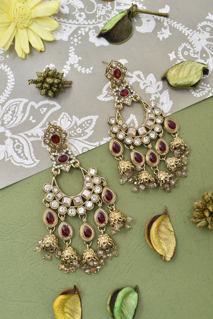Partywear-earrings,chandeliar,partywear,Kashmiri earring-EAR-CFB-S01