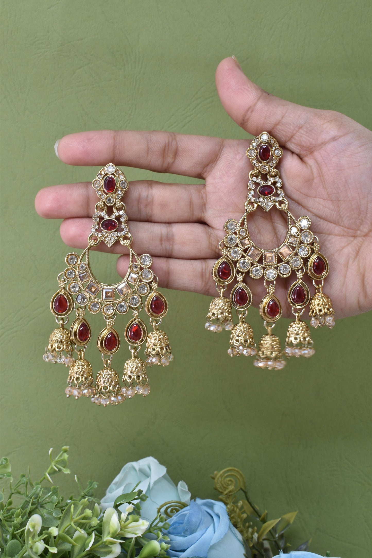 Partywear-earrings,chandeliar,partywear,Kashmiri earring-EAR-CFB-S01