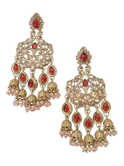 Partywear-earrings,chandeliar,partywear,Kashmiri earring-EAR-CFB-S02-MRN