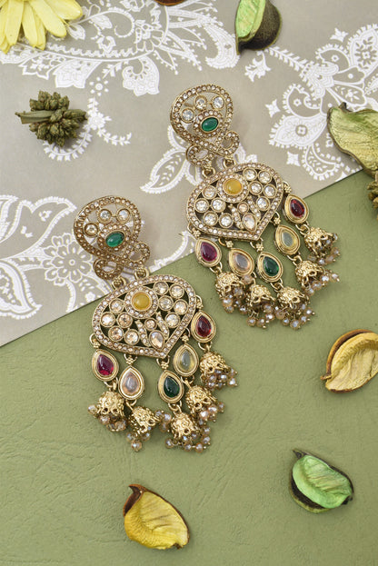 Partywear-earrings,chandeliar,partywear,Kashmiri earring-EAR-CFB-S03-MLT