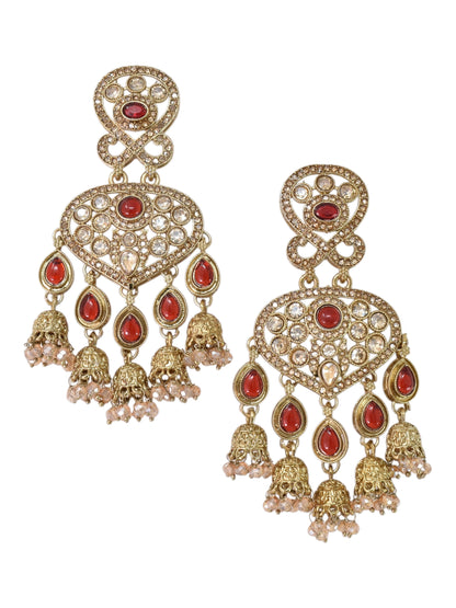Partywear-earrings,chandeliar,partywear,Kashmiri earring-EAR-CFB-S03-MRN