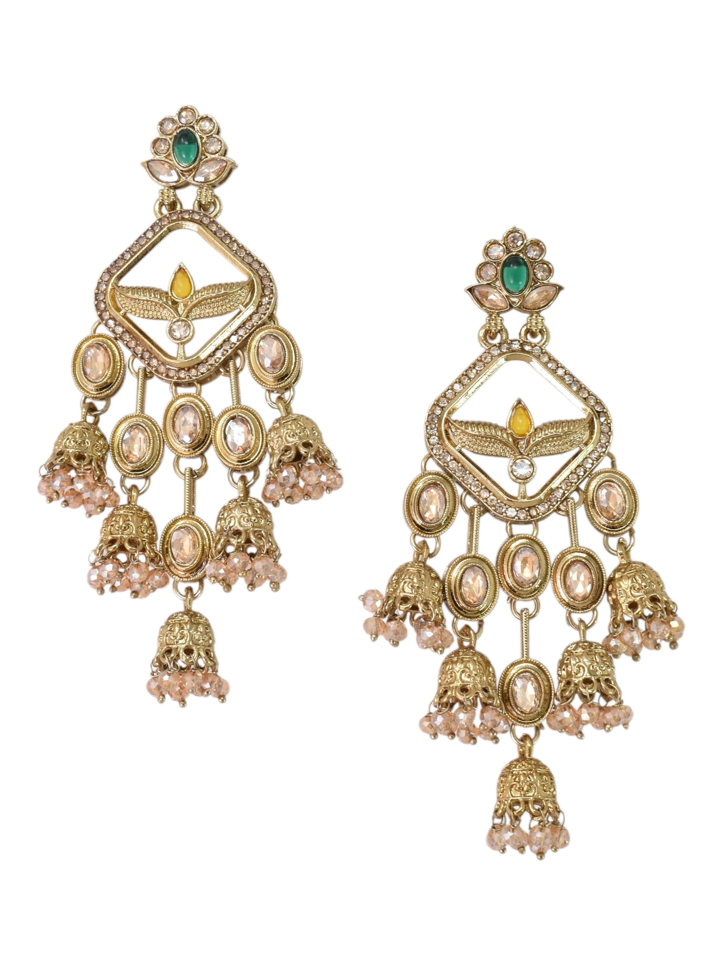 Partywear-earrings,chandeliar,partywear,Kashmiri earring-EAR-CFB-S07-MLT
