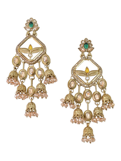 Partywear-earrings,chandeliar,partywear,Kashmiri earring-EAR-CFB-S07-MLT