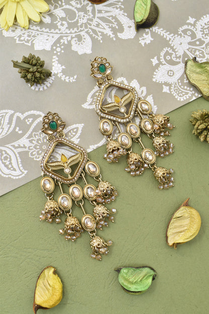 Partywear-earrings,chandeliar,partywear,Kashmiri earring-EAR-CFB-S07-MLT