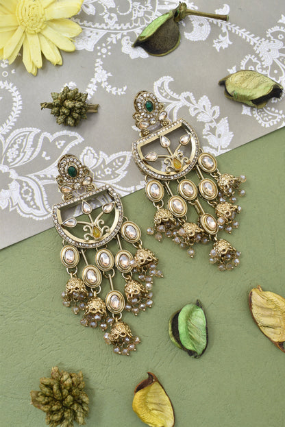 Partywear-earrings,chandeliar,partywear,Kashmiri earring-EAR-CFB-S08-MLT