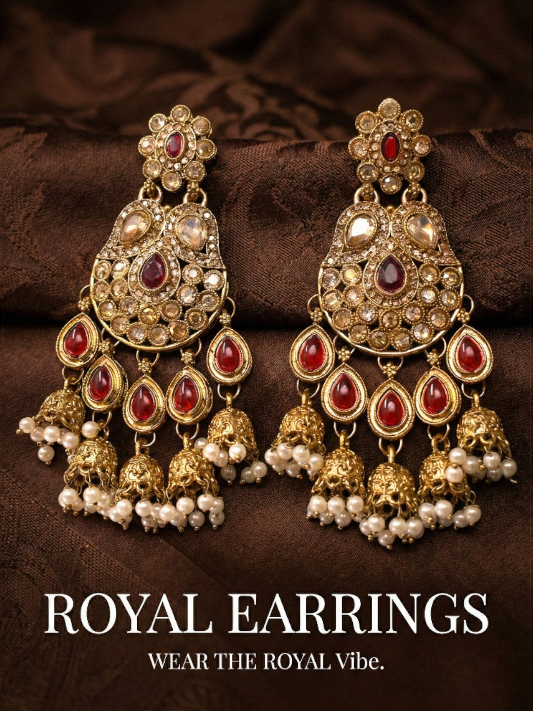 Gold Plated Traditional Kundan Drop Earrings for Women, Statement Chandbali Style Earrings with Stone Work and Beaded Dangling Drops, Festive Wedding Party Long Dangler Earrings-34