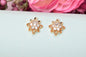 Rose gold plated earrings,bali earrings,stud,huggis,Jhumaka,jhumki big earrings,long earrings,earrings for girls,partywear earrings,bollywood earrings,wedding earrings,heavy designer earrings,