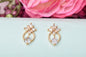 Rose gold plated earrings,bali earrings,stud,huggis,Jhumaka,jhumki big earrings,long earrings,earrings for girls,partywear earrings,bollywood earrings,wedding earrings,heavy designer earrings,