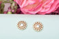 Rose gold plated earrings,bali earrings,stud,huggis,Jhumaka,jhumki big earrings,long earrings,earrings for girls,partywear earrings,bollywood earrings,wedding earrings,heavy designer earrings,