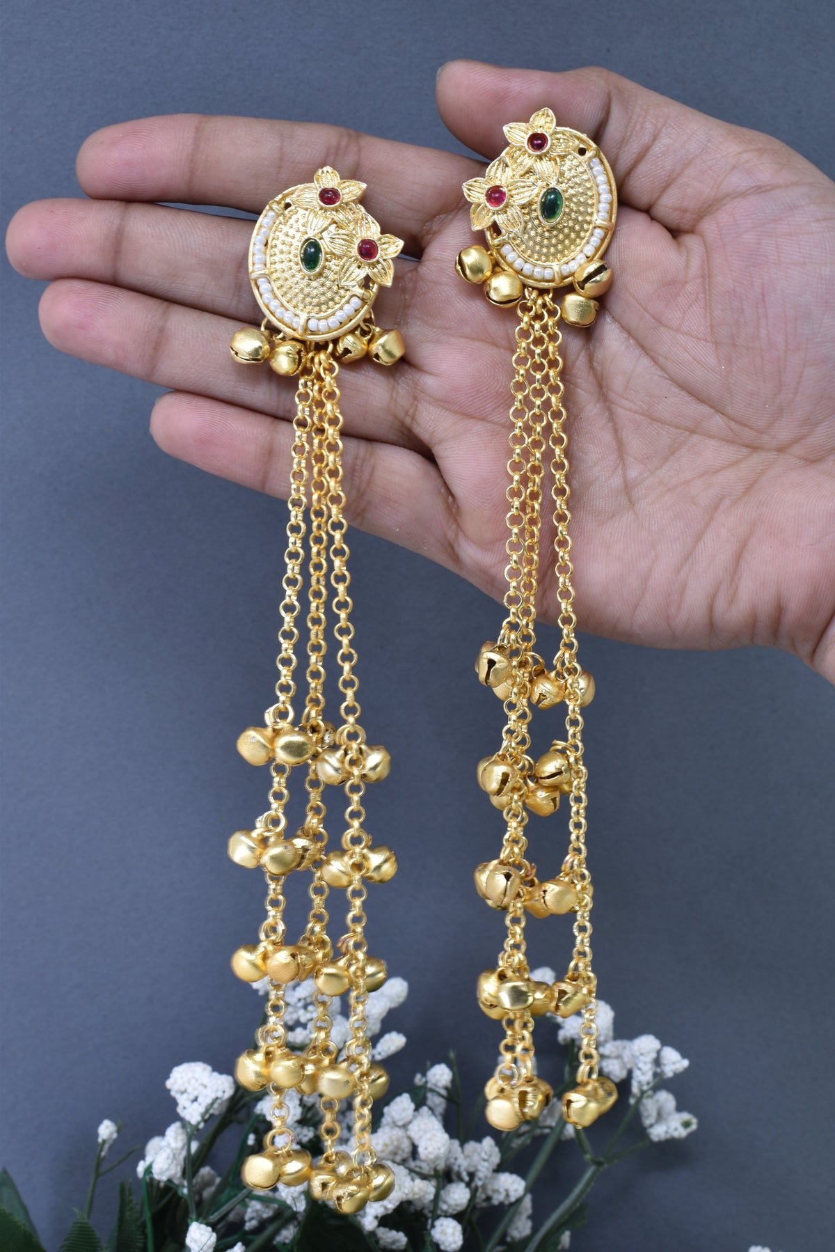 Kashmiri Long  Dangling earrings