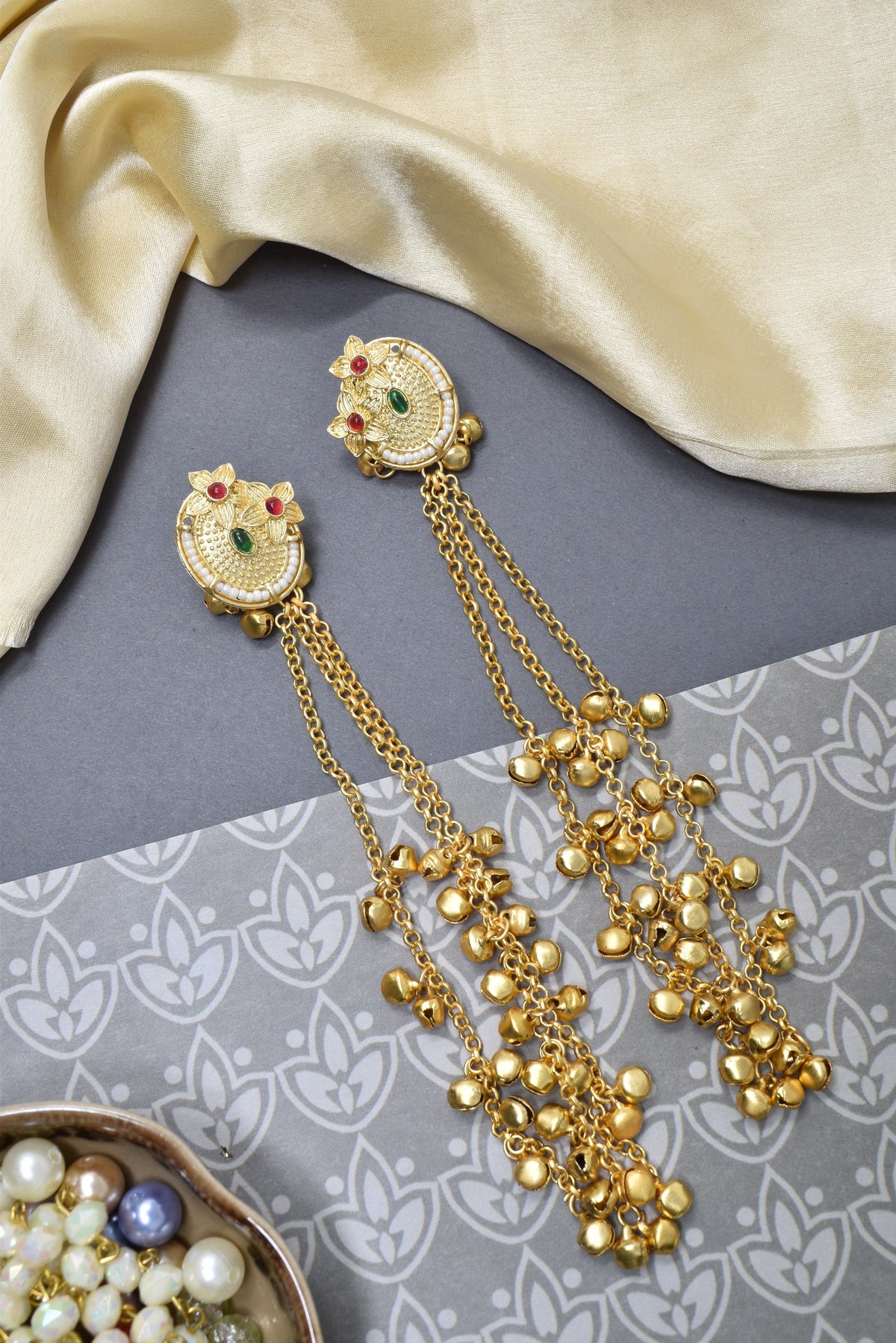 Kashmiri Long  Dangling earrings