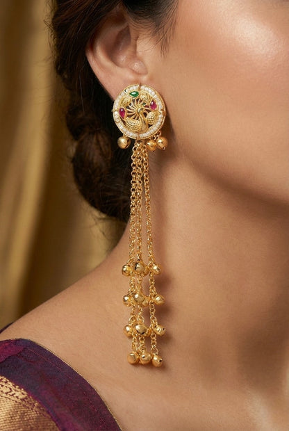 Kashmiri Long  Dangling earrings