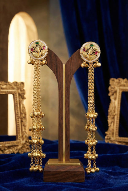 Kashmiri Long  Dangling earrings