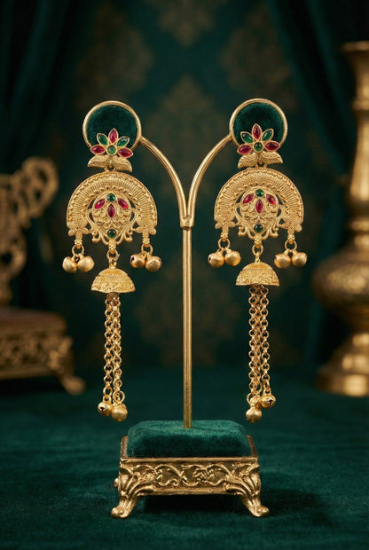 Kashmiri Long  Dangling earrings