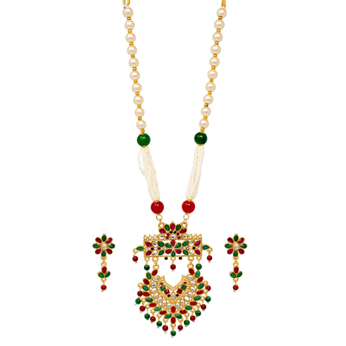 Peacock Shape Raani Haar Long Set