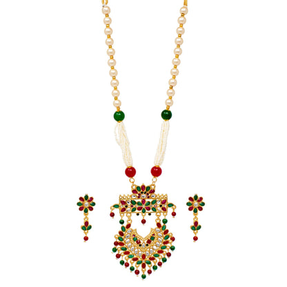 Peacock Shape Raani Haar Long Set