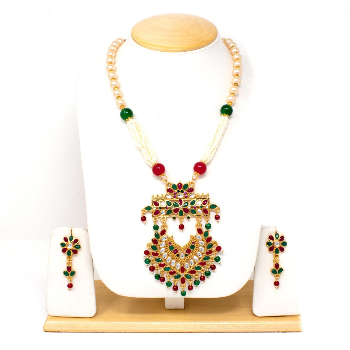 Peacock Shape Raani Haar Long Set