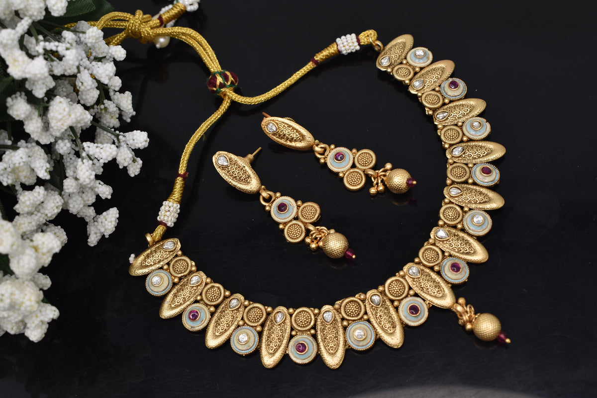 Wedding wear bridal jewelery Partywear necklace jewelry set for women