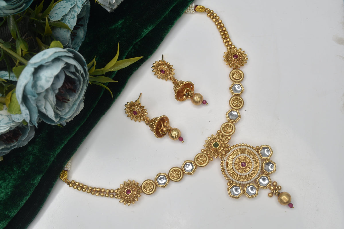 Wedding wear bridal jewelery Partywear necklace jewelry set for women