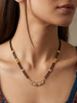Gold-Toned Stone Studded Mangalsutra with Matching Earrings Combo Set