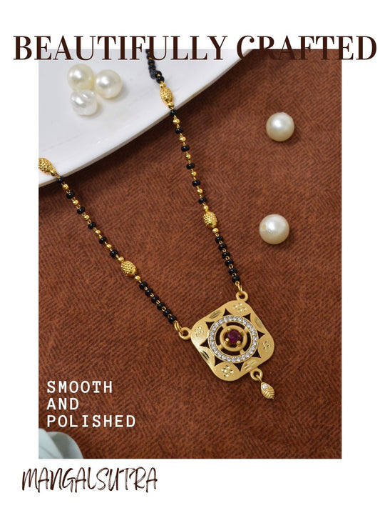 Traditional Mangalsutra for Women, Black Beads Chain with Pendant, Gold Plated Mangalsutra Necklace, Ethnic, Stylish Anniversary, Wedding, Festive Mangalsutra Jewellery for Women-16