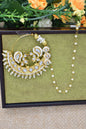 Traditional Goldplated Heavy Designer Meenakari kundan stone perl studded Bridal Big royal rajwadi rajputi big nath with  chain