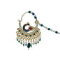 Green Fancy Ethnic Gold plated Nath having AD stone and pearls  for Women