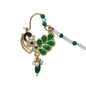 Fancy Green stone and pearl light weighted Ethnic Nath with long  chain for Women n girls
