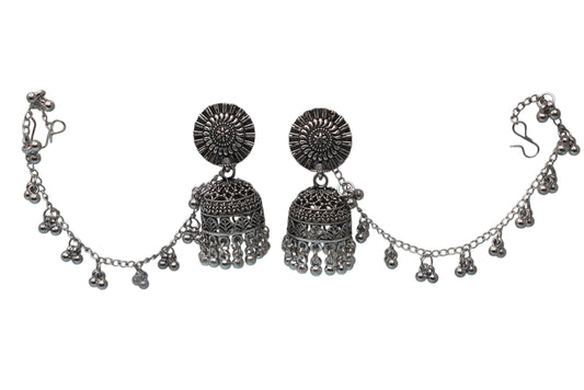 Heritage jewellery jhumkas,silver jhumakas,