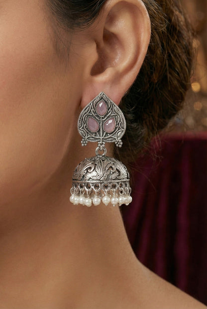Partywear-earrings,chandeliar,partywear,Kashmiri earring,JHUMAR-OXOJMK-JRV-PAAN-LVDR