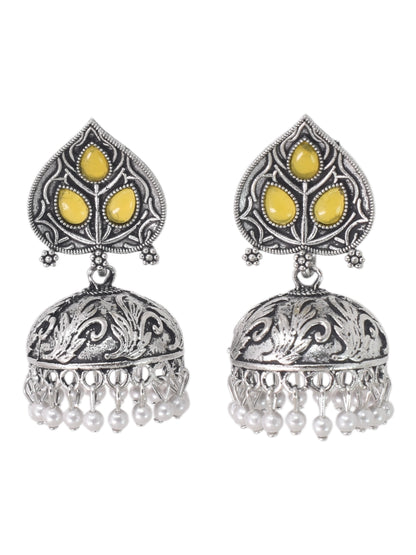 Partywear-earrings,chandeliar,partywear,Kashmiri earring,JHUMAR-OXOJMK-JRV-PAAN-YLW