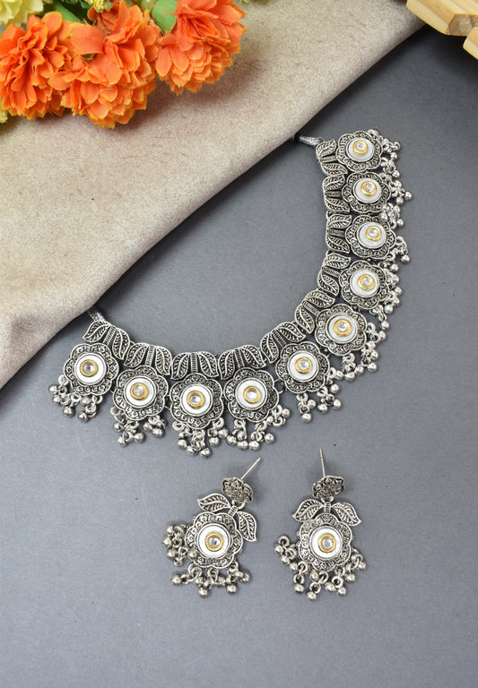 jewellery set for girls,Oxidised silver set,oxidised jwellery set,navratri jewellery set,garba jewellery set,Jewellery set,necklace gale ka,german silver necklace,Jewellery set for women,gale ka haar,neklace set,jewelery set for women,Antique designer set,gift ideas for wife