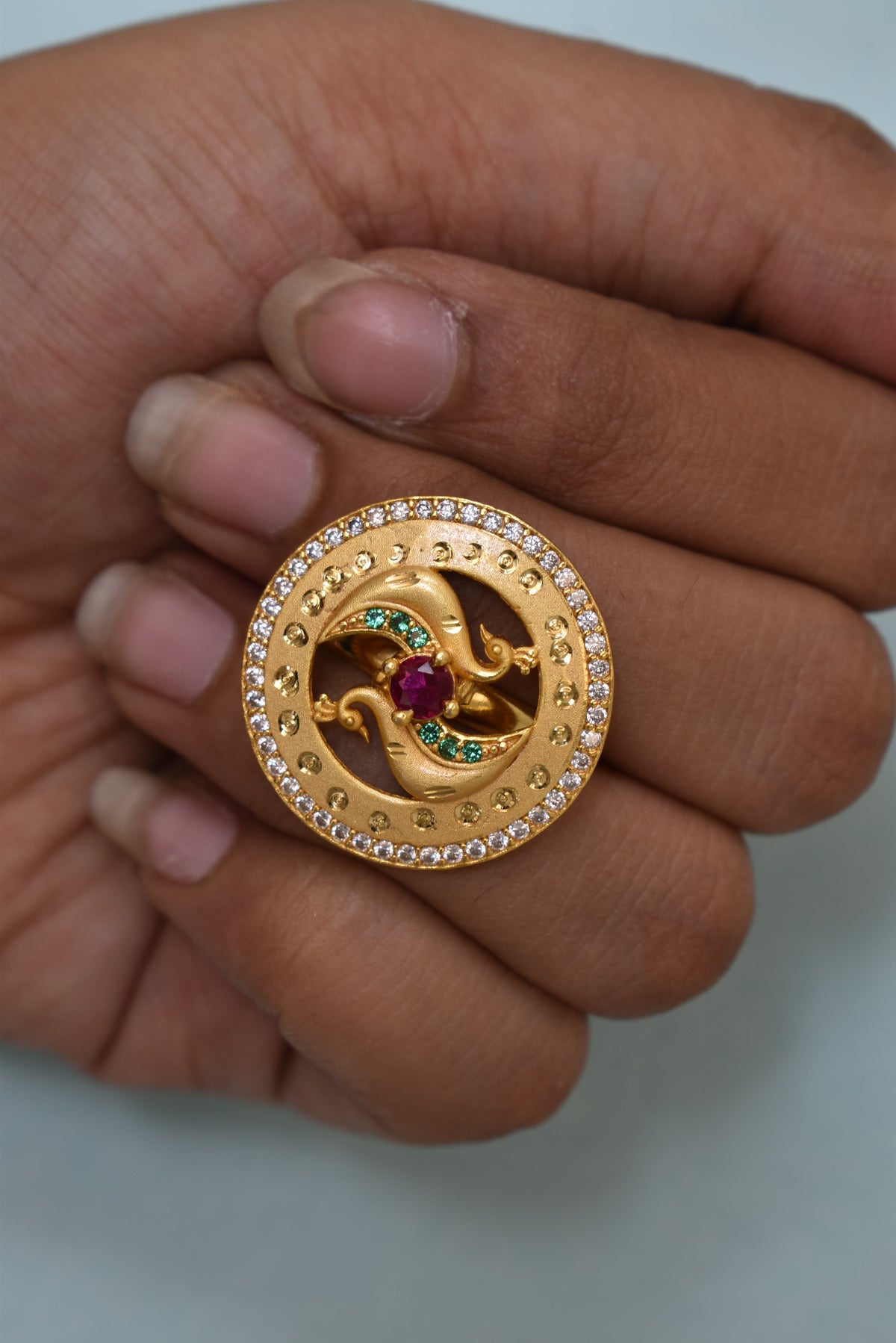 gold plated ring for women, meenakari adjustable ring, Indian wedding ring, ethnic ring jewelry, traditional bridal ring, womenâ€™s party wear ring, ethnic Indian jewelry, adjustable finger ring, gold finish ring for festivals, desi jewelry for women