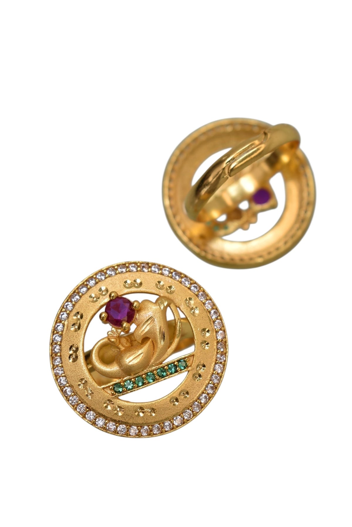 gold plated ring for women, meenakari adjustable ring, Indian wedding ring, ethnic ring jewelry, traditional bridal ring, womenâ€™s party wear ring, ethnic Indian jewelry, adjustable finger ring, gold finish ring for festivals, desi jewelry for women